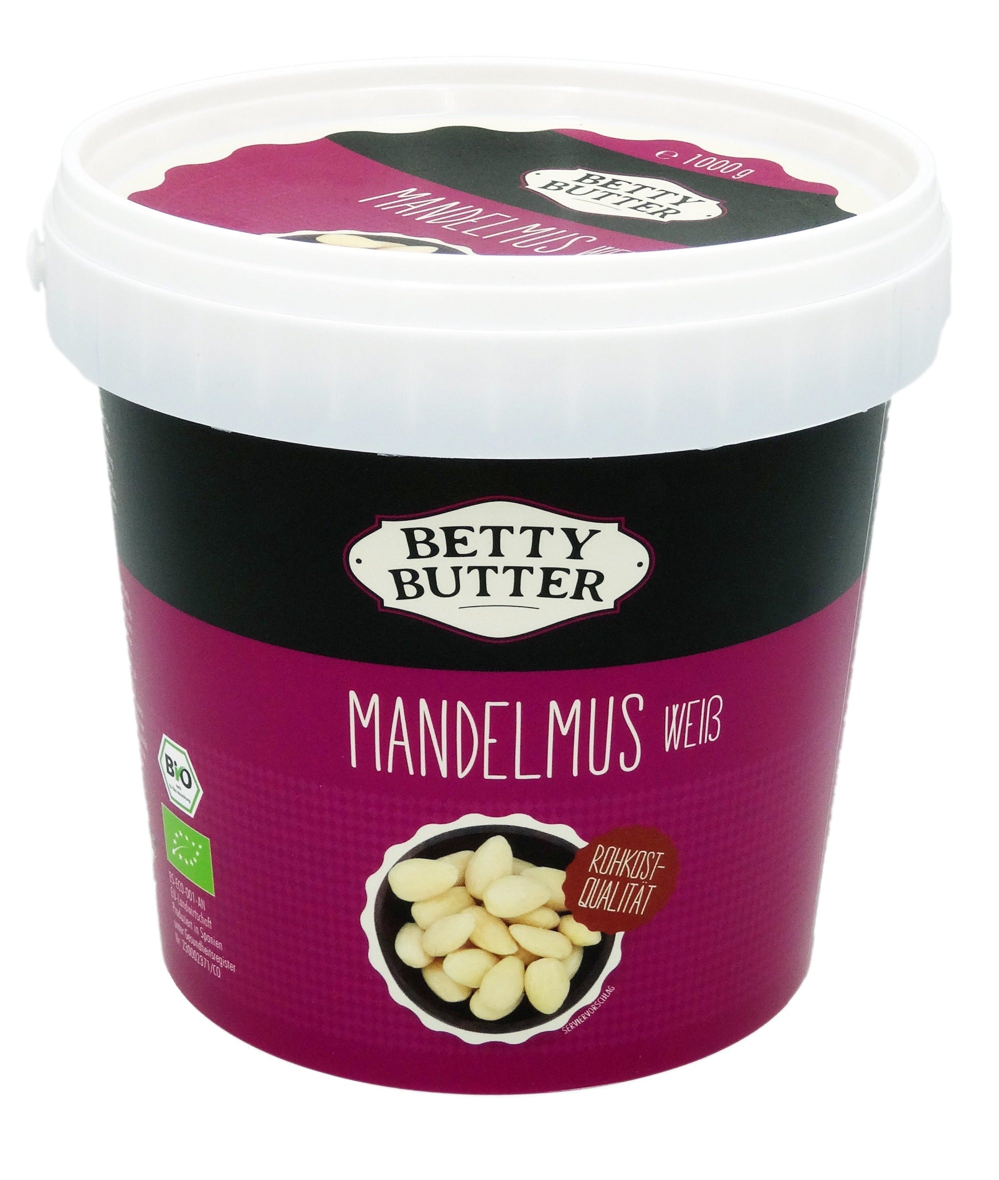 Bio Mandelmus weiß, Rohkost-Qualität, 1 kg – Betty Butter Bio Mandelmus weiß, Rohkost-Qualität, 1 kg – Betty Butter